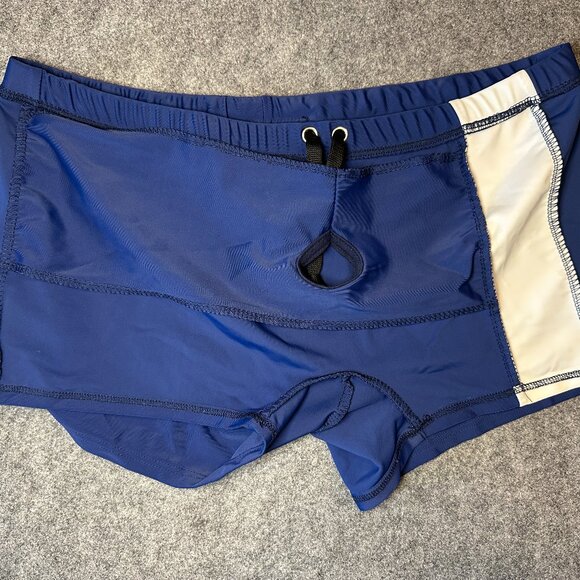 Go Softwear Men’s Swim Trunks – Blue/White – Fits M/L - Picture 7 of 8